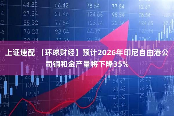 上证速配 【环球财经】预计2026年印尼自由港公司铜和金产量将下降35%