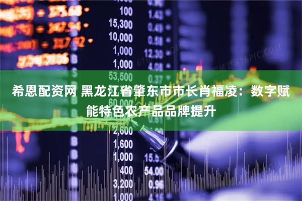 希恩配资网 黑龙江省肇东市市长肖福凌：数字赋能特色农产品品牌提升