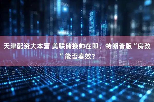 天津配资大本营 美联储换帅在即，特朗普版“房改”能否奏效？