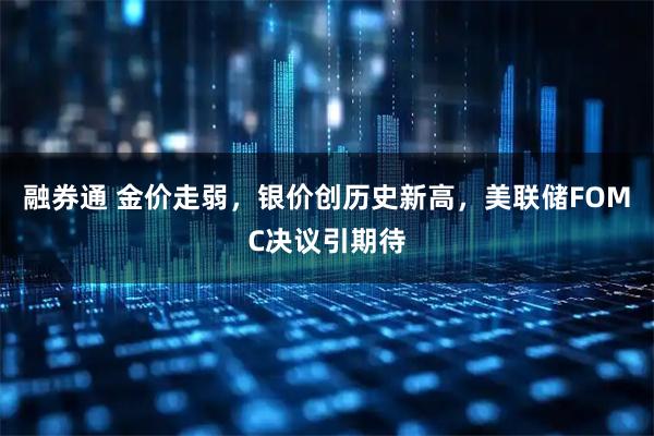 融券通 金价走弱，银价创历史新高，美联储FOMC决议引期待